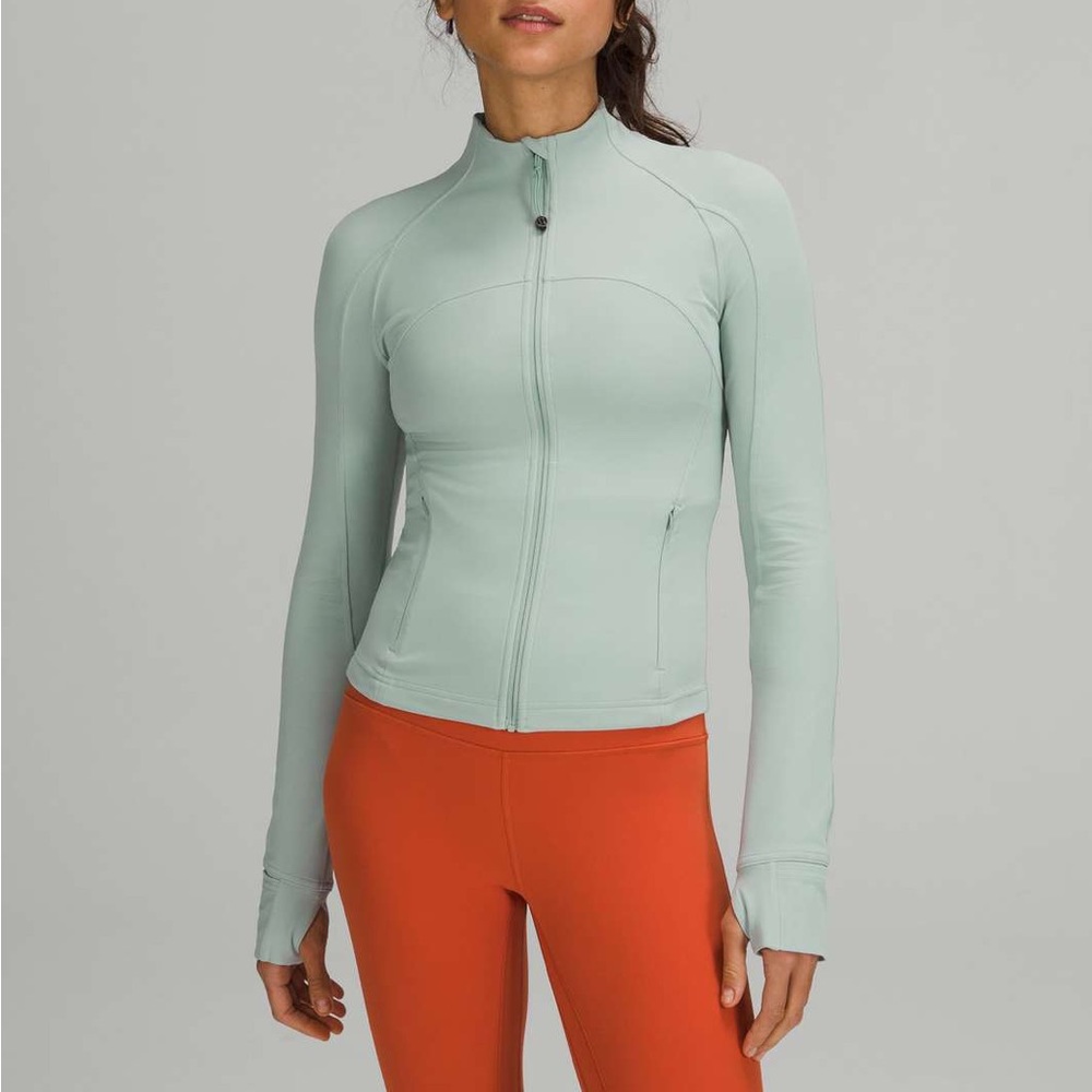 Lululemon Cropped Define Jacket Silver Blue Size 0